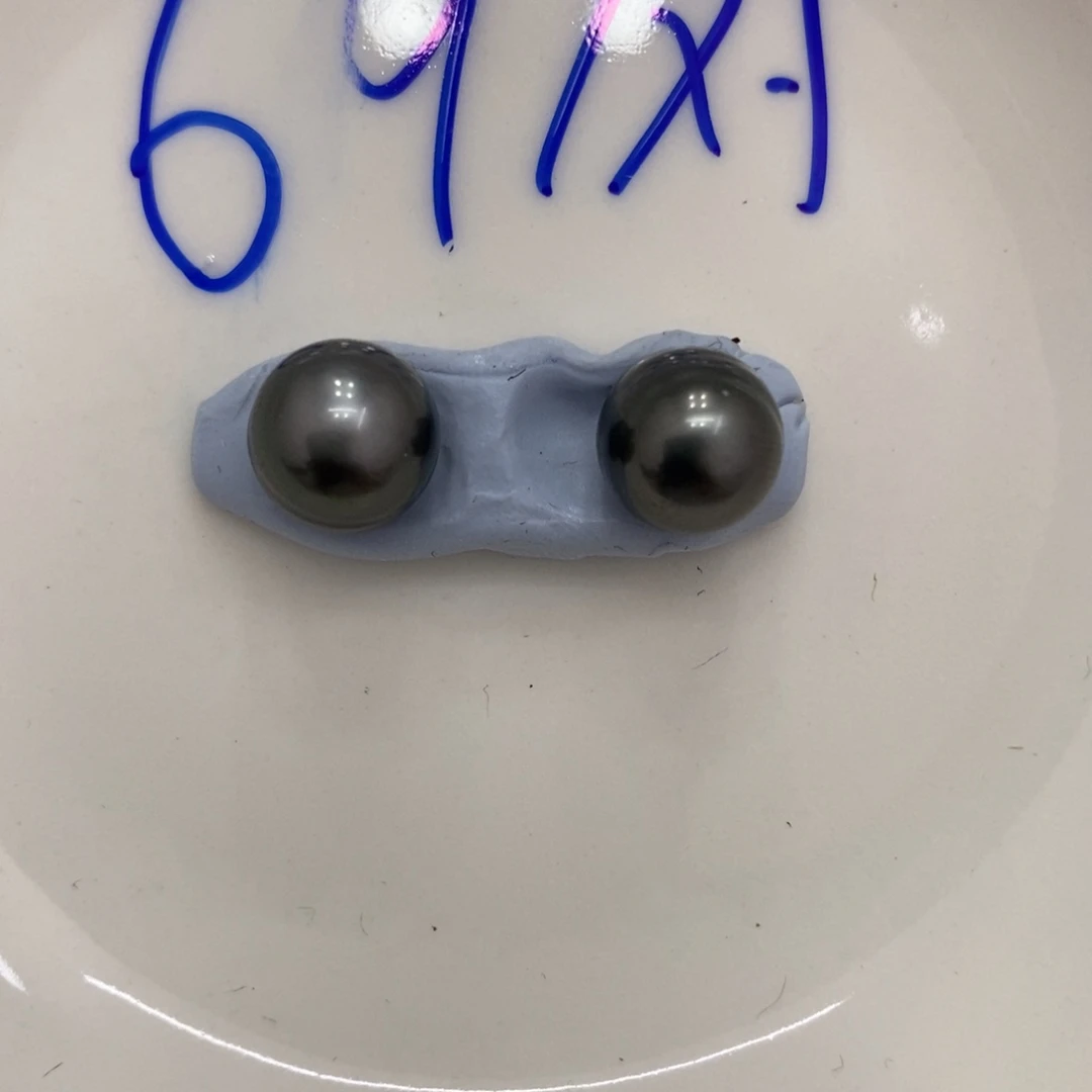 海水珍珠裸珠未镶嵌阿*大溪地对珠9-10瑶