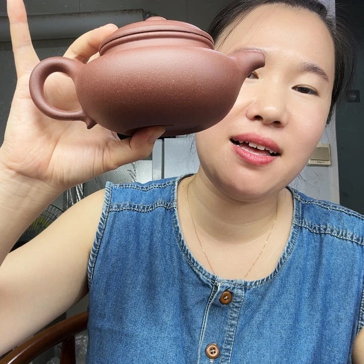 扬***航茶壶紫砂原矿半手工紫泥仿古400cc