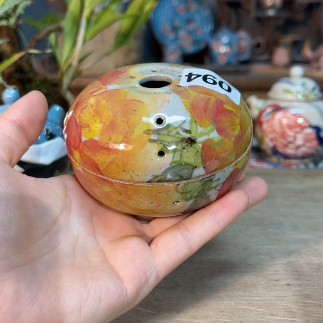壶素浅陶瓷手工手绘
