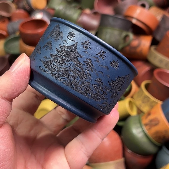 紫砂茶杯全手工紫砂主人杯