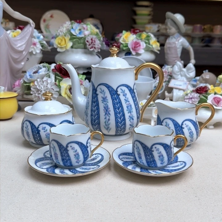 瓷片壶糖奶➕6杯6碟