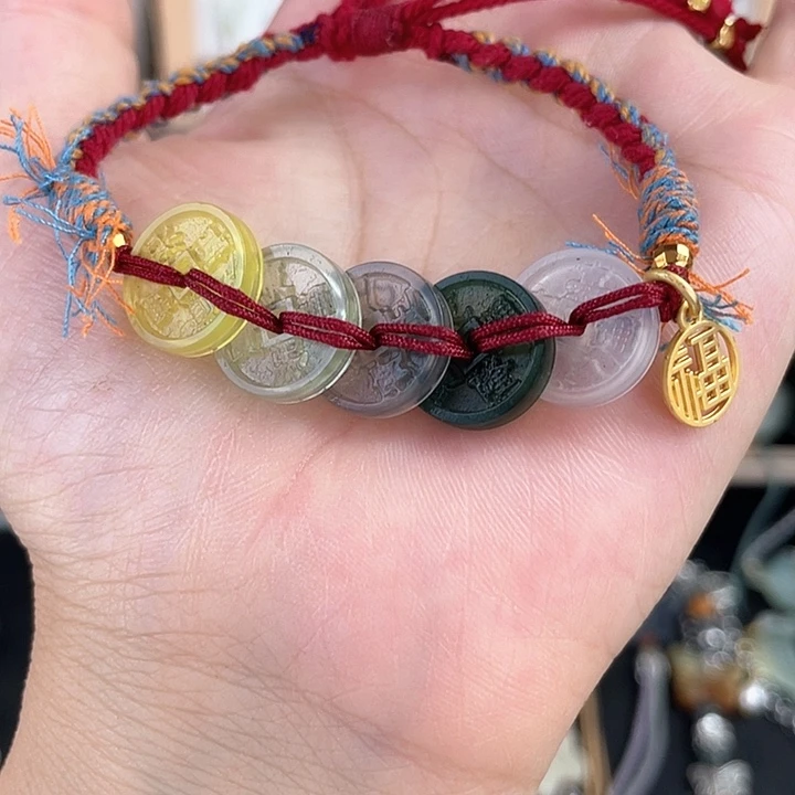 蛇纹石玉合金颈饰