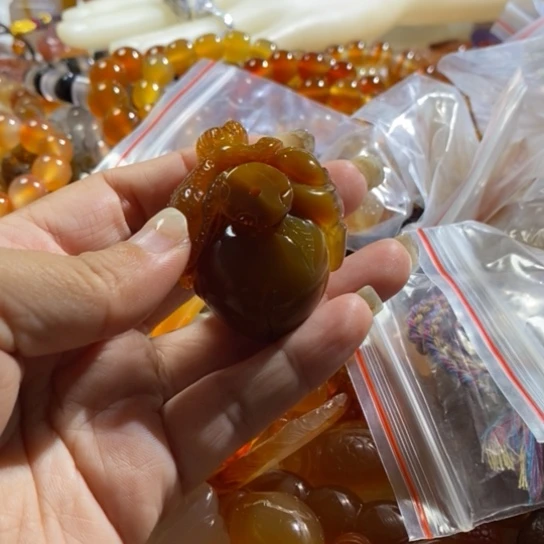 未镶嵌玛瑙手把件玛瑙/玉髓