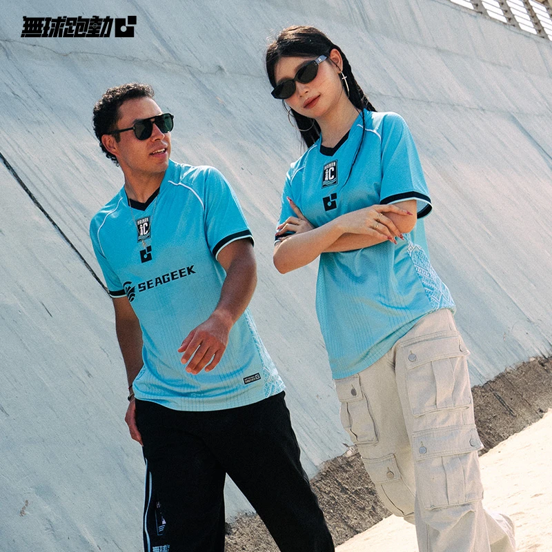 無球跑動25赛季海南无限海岸主场海蓝色球员版球衣速干透气海湾