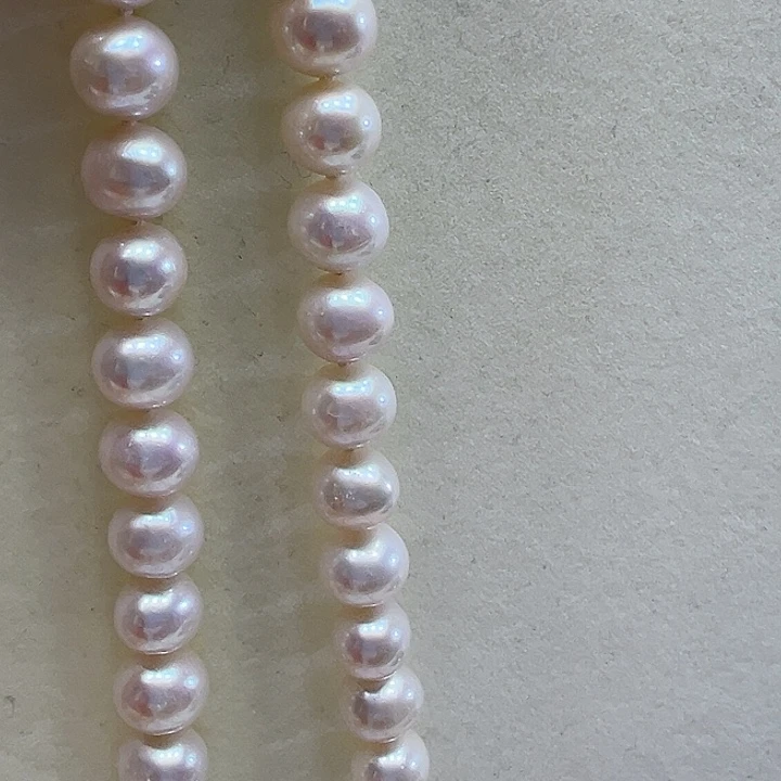 颈饰淡水珍珠银S925镶嵌➕9-10高品极光炫彩