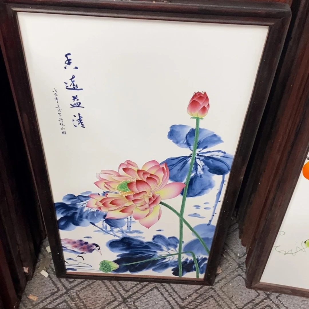 瓷86*46*1景德镇瓷板画柴窑烧制