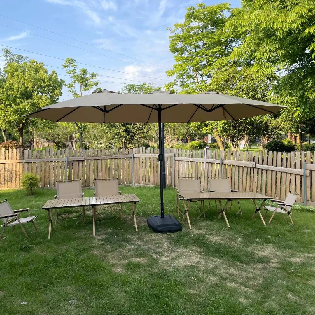 户外遮阳伞挡车伞咖啡店名宿奶茶店实用大伞遮雨遮阳带灯太阳能