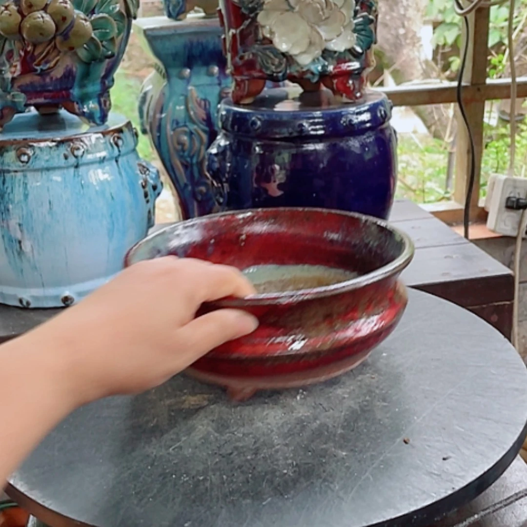 【闪购商品】博*园中国风柴烧花盆