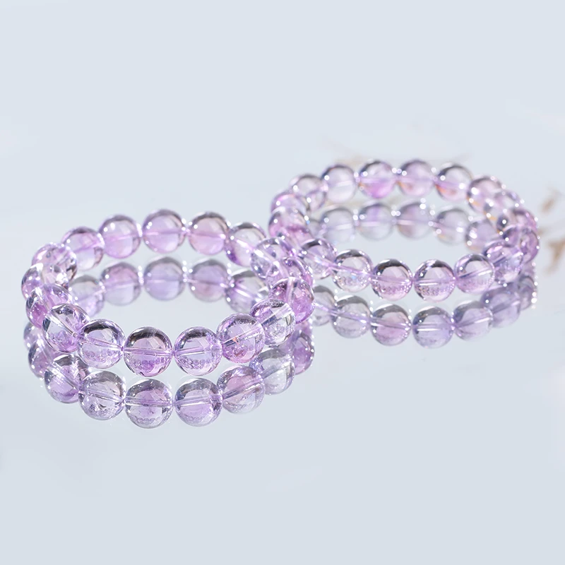 天然马达加斯加薰衣草紫水晶11.8-12mm手链微冰裂149多样性发其一