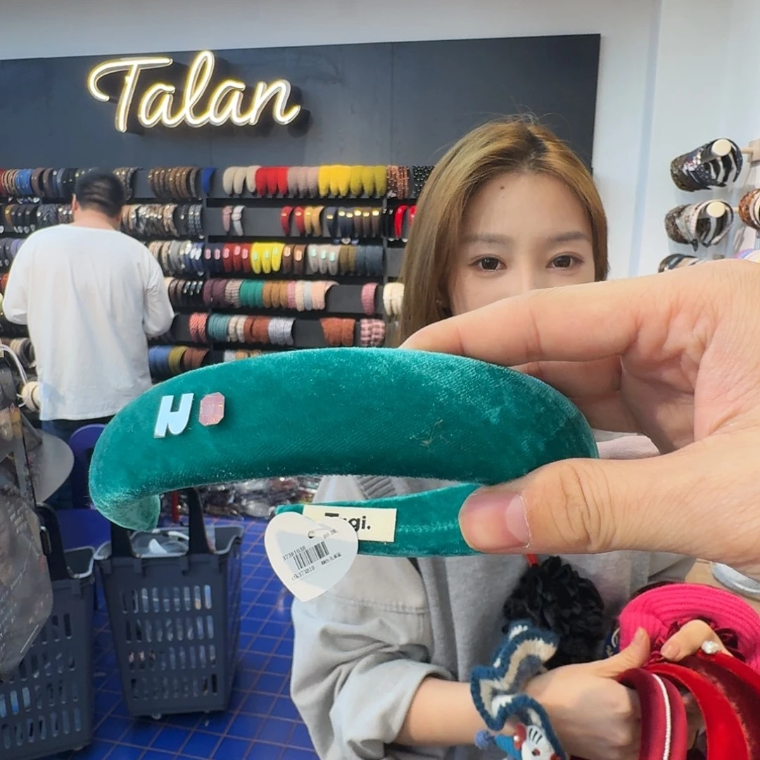 布艺非金属湖蓝色发箍