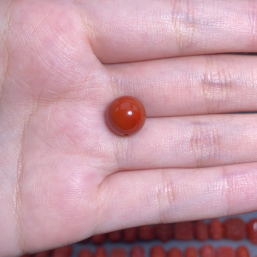 未镶嵌瓦西圆珠10mm+南红玛瑙