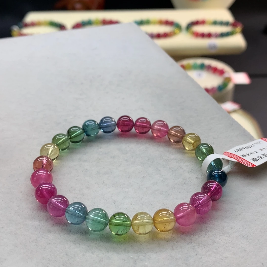 【闪购商品】未镶嵌手链碧玺艳丽色标单圈7.2