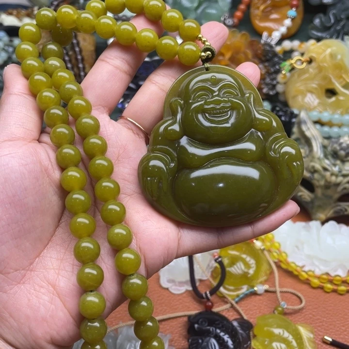 蛇纹石玉未镶嵌吊坠