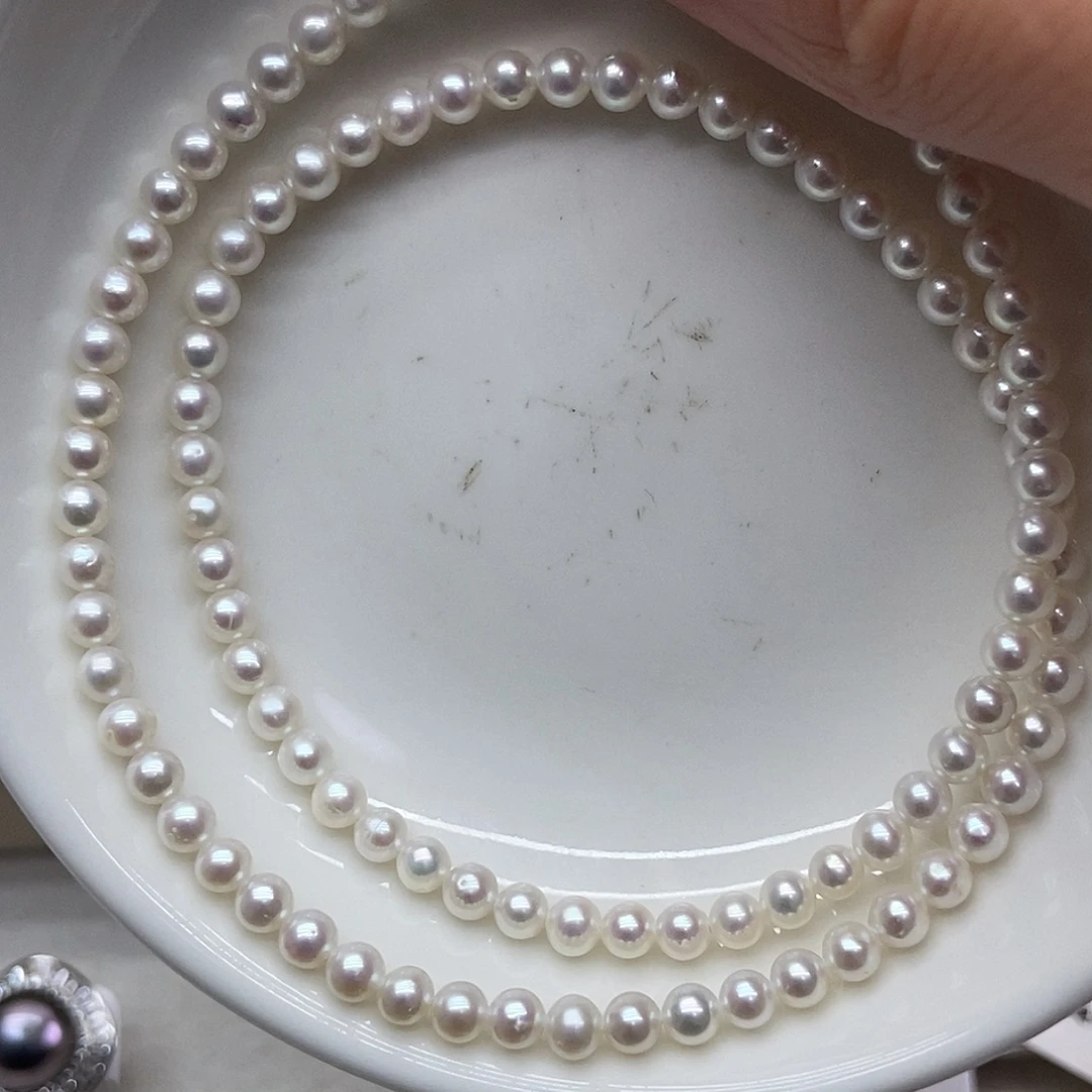 淡水珍珠项链银S925镶嵌