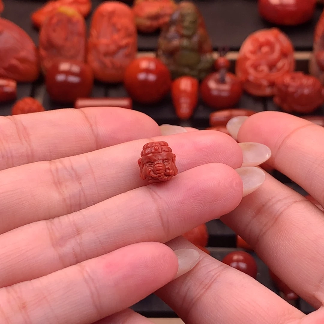 南红玛瑙未镶嵌原矿精工象神9.5mm