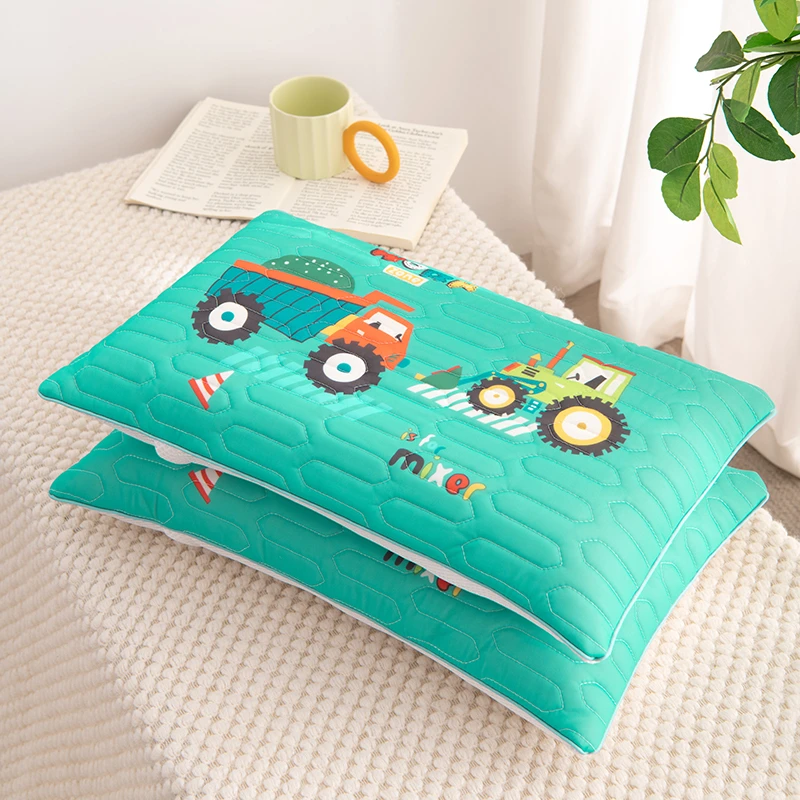 儿童枕头夏冰丝凉感枕套宝宝幼儿园小孩枕头可拆洗婴儿枕四季通用