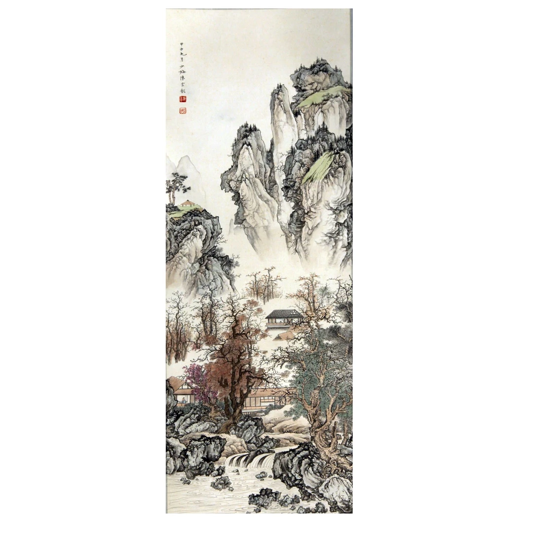 CSM  山水  81X30  纸本镜片