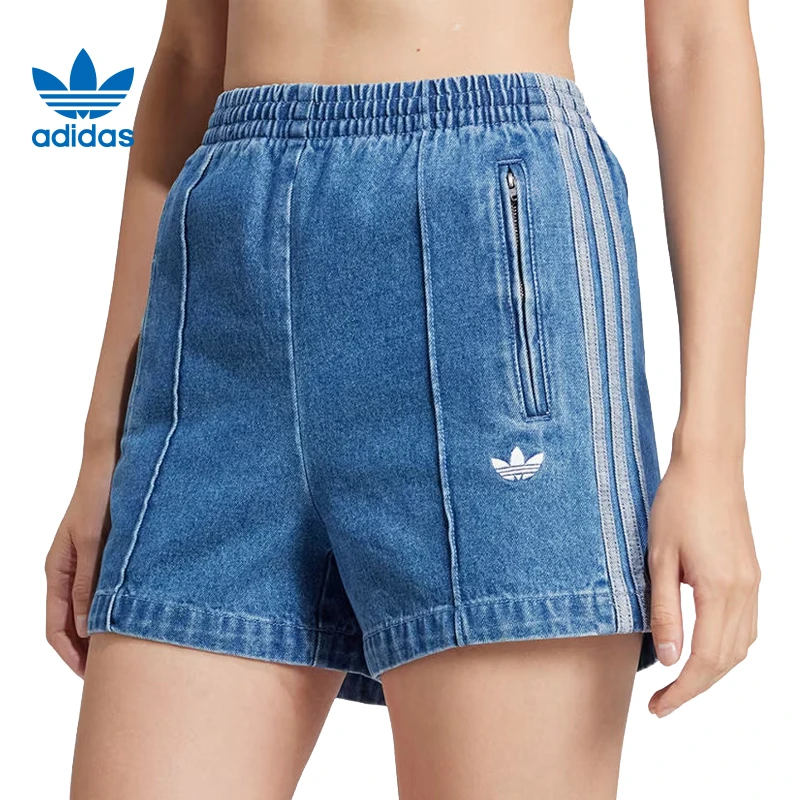 adidas Originals阿迪达斯三叶草女子牛仔短裤JD2562