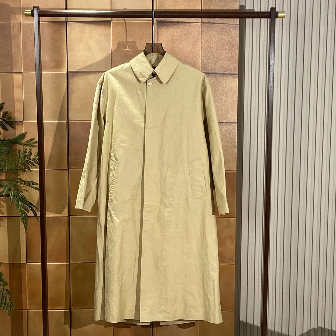Maison Margiela马吉拉米黄色隐形扣风衣/36码/全新原吊/28795