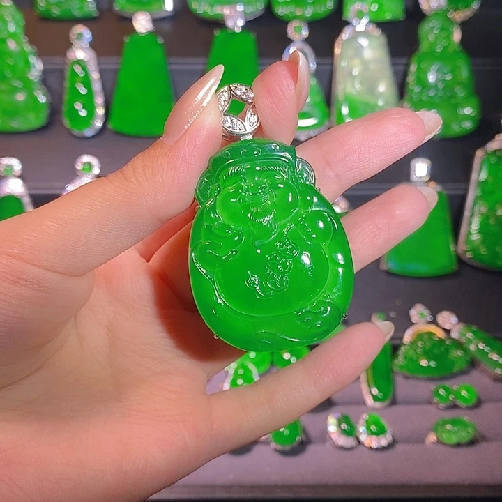 翡翠银S925镶嵌颈饰