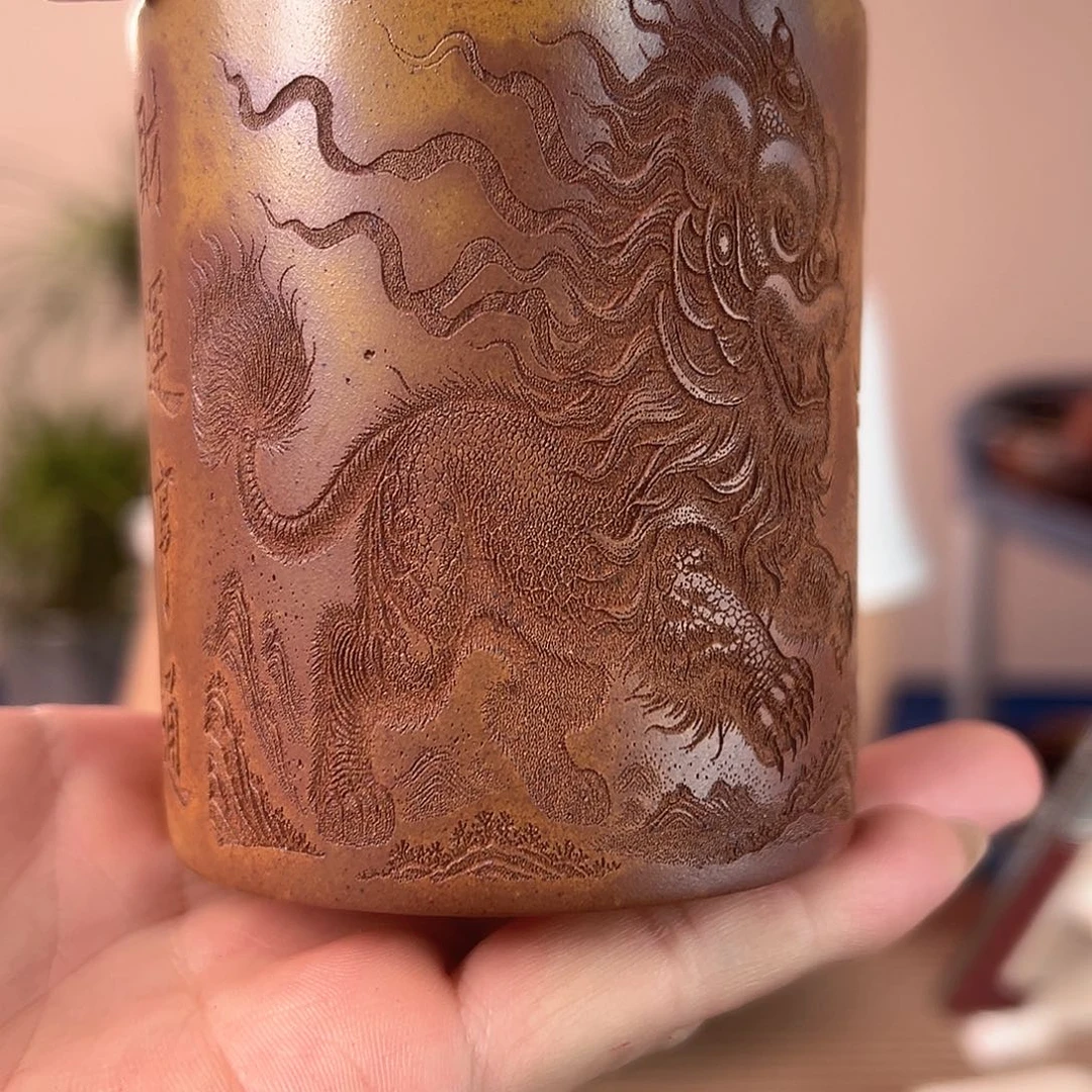 紫砂茶杯紫砂的味道很好喝