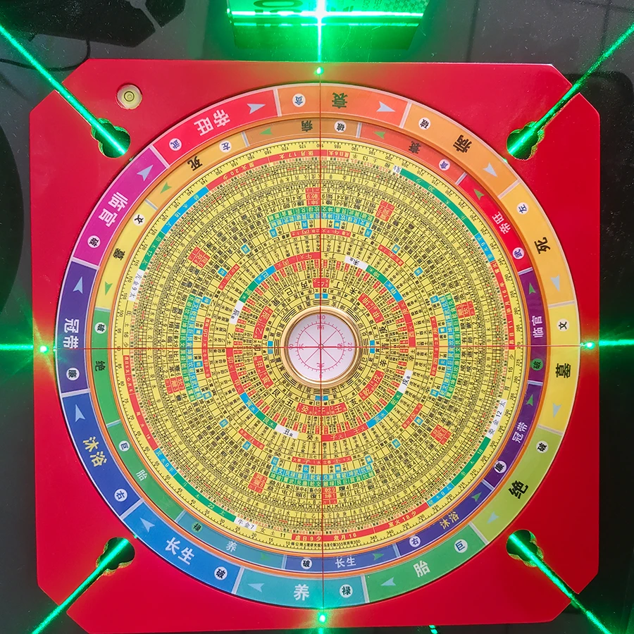 10寸双十二长生水口八面激光罗盘