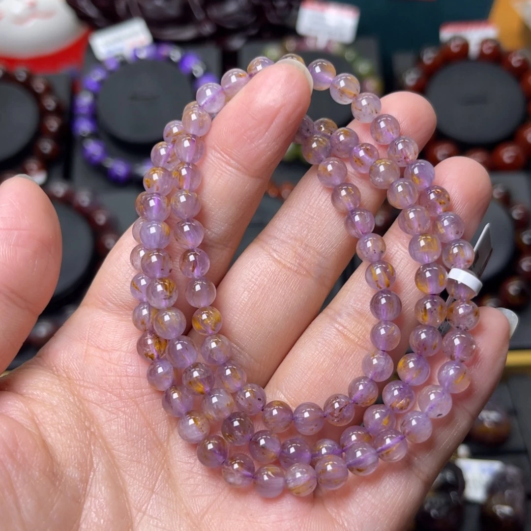 未镶嵌水晶手链极光金多多多圈5mm