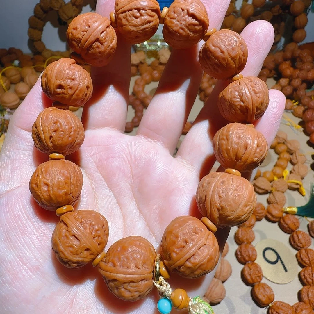 文玩核桃吊坠磨盘虎皮纹