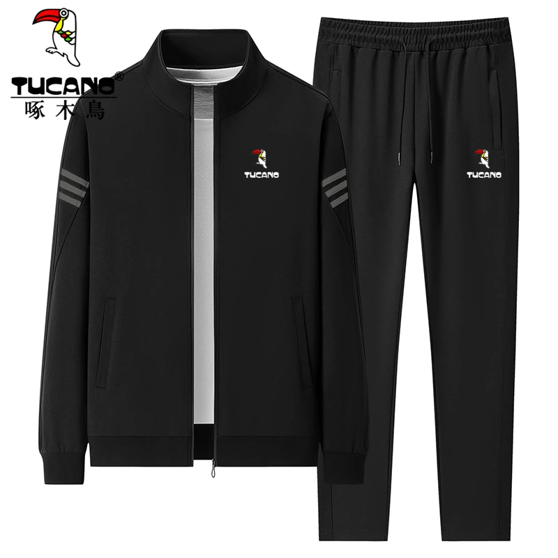 TUCANO/啄木鳥春秋季新款男士休闲运动套装大码宽松立领时尚套装