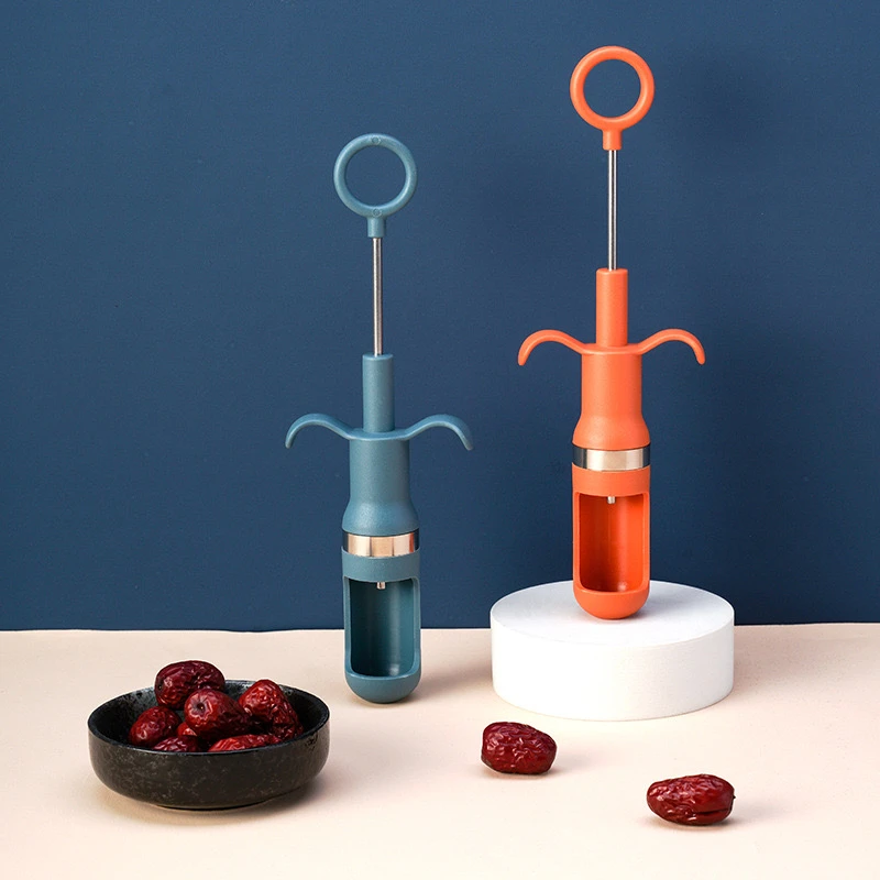 针筒式去核器枣子山楂去果核神器家用厨房小工具樱桃多功能取心器
