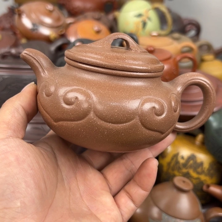 茶壶紫砂紫砂壶内盖开片
