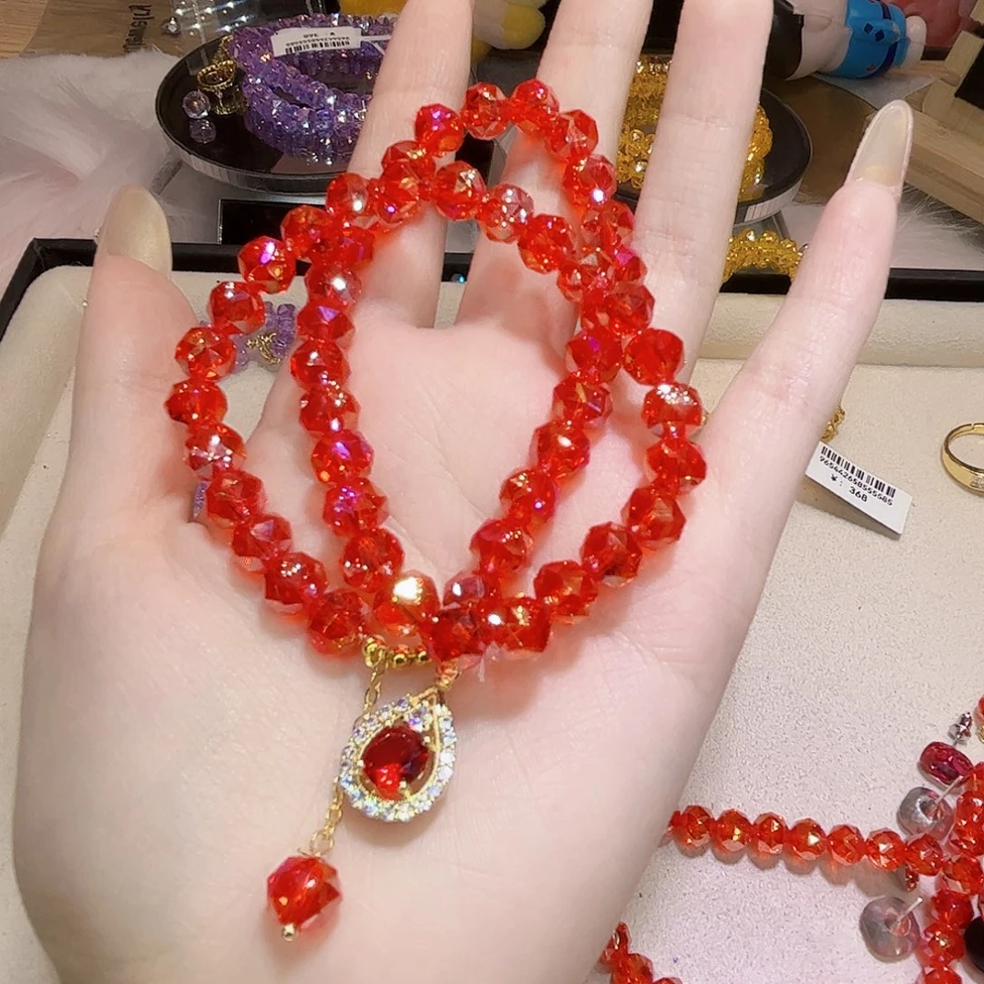 琉璃钛钢600红色手链