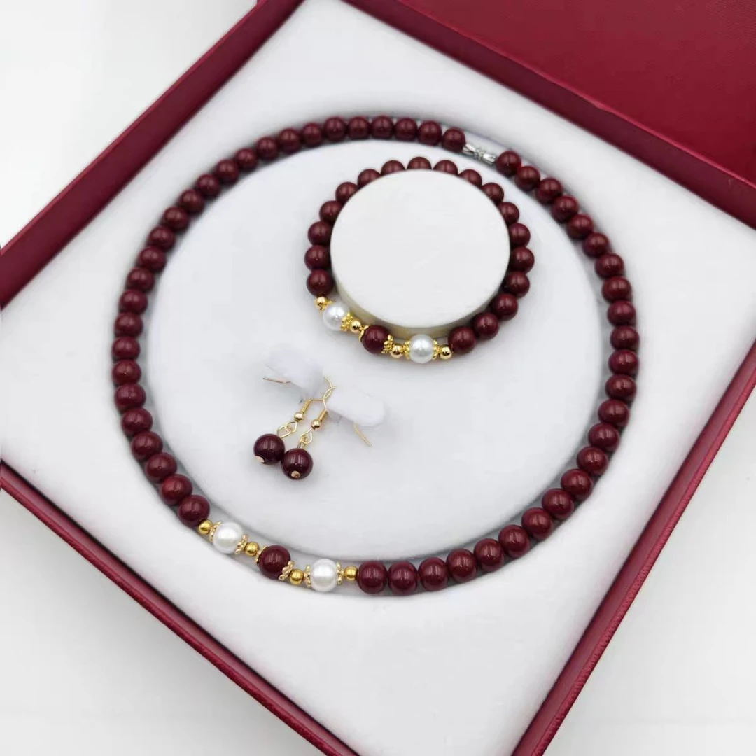 S级 精美手串    朱套装