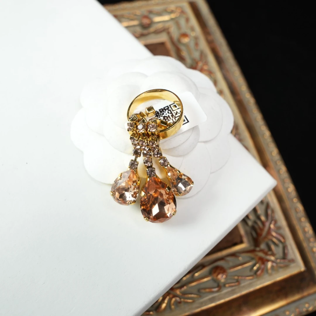 合金亚克力戒指 柚礼中古/CD流苏戒指lz510493