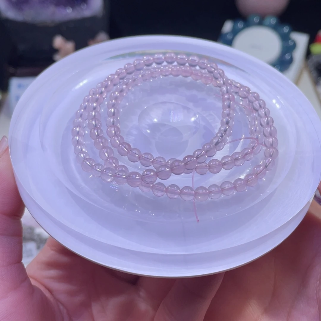 未镶嵌手链水晶星光莫粉粉水晶4+