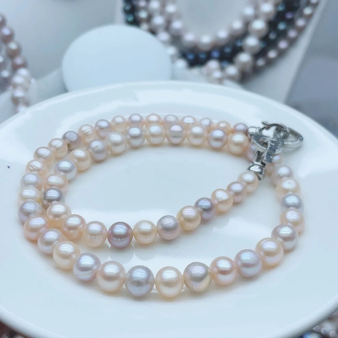 淡水珍珠颈饰钛钢