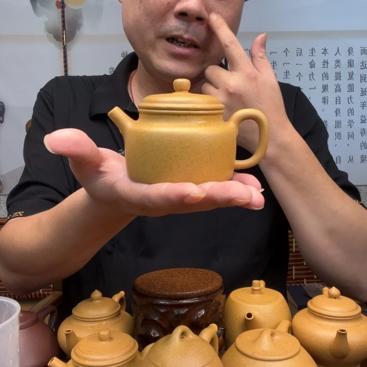 紫砂原矿紫砂壶春**雨原矿黄金段全手工德钟