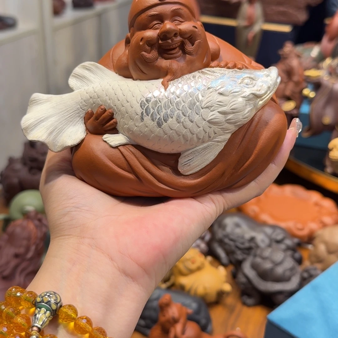 波****紫砂茶宠紫砂年年有鱼
