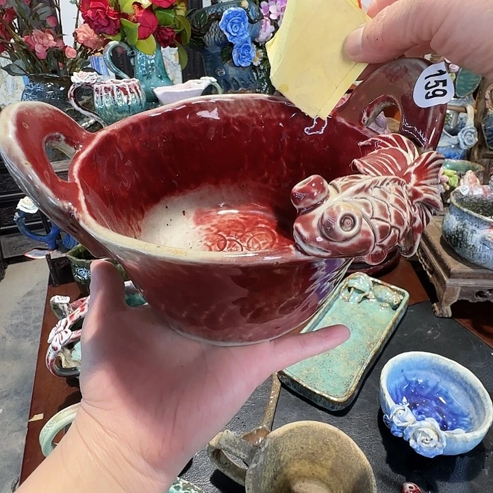 杯鱼*纯手工咖啡杯盘碗