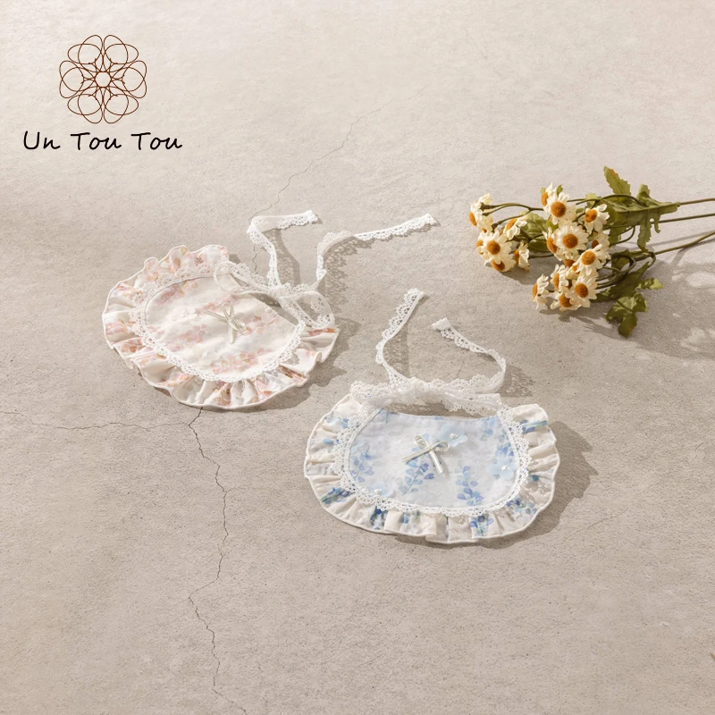 Un Tou Tou狗狗围兜猫猫可爱围脖口水巾田园莫奈风风配饰UT252031