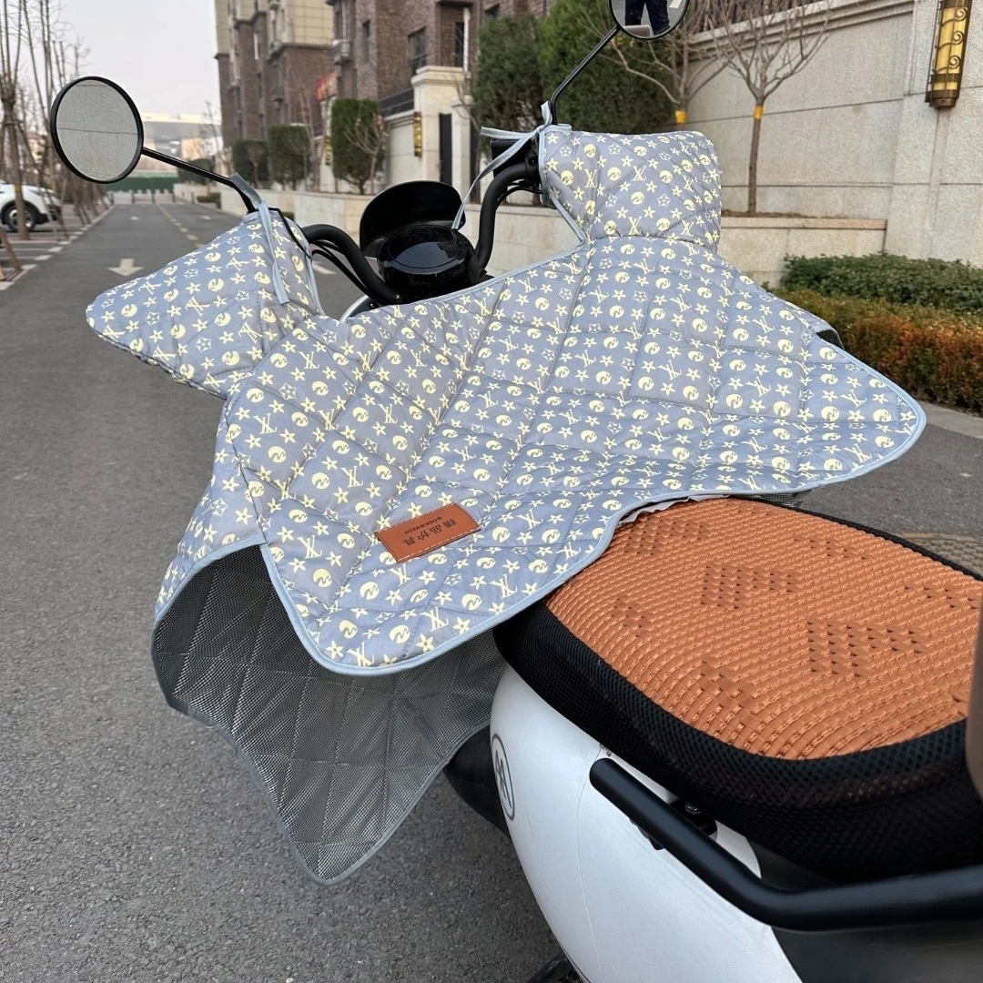 春秋夏季挡风被四季款中厚加大加宽侧翼摩托车升级防水防风罩通用