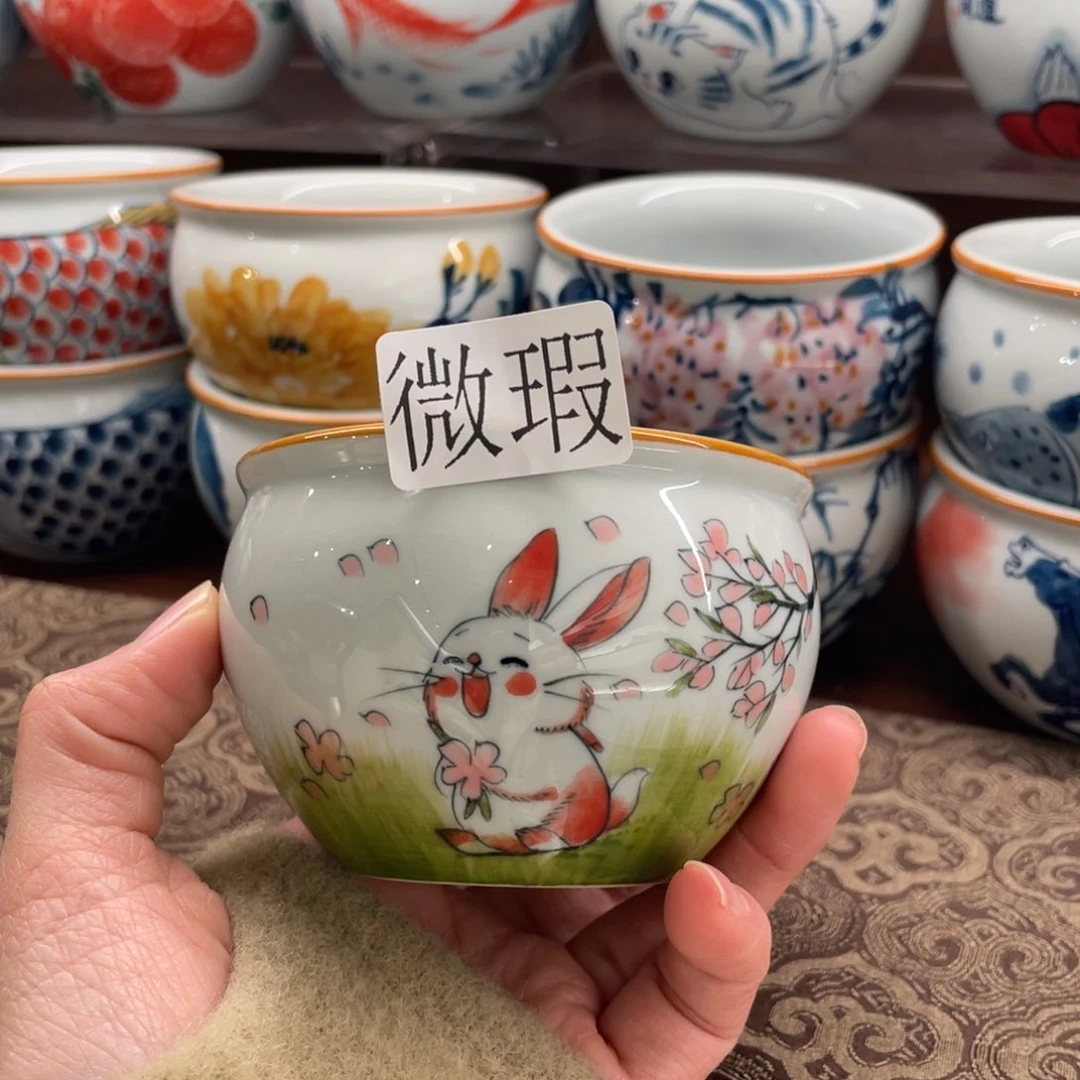 有瑕釉下彩纯手绘