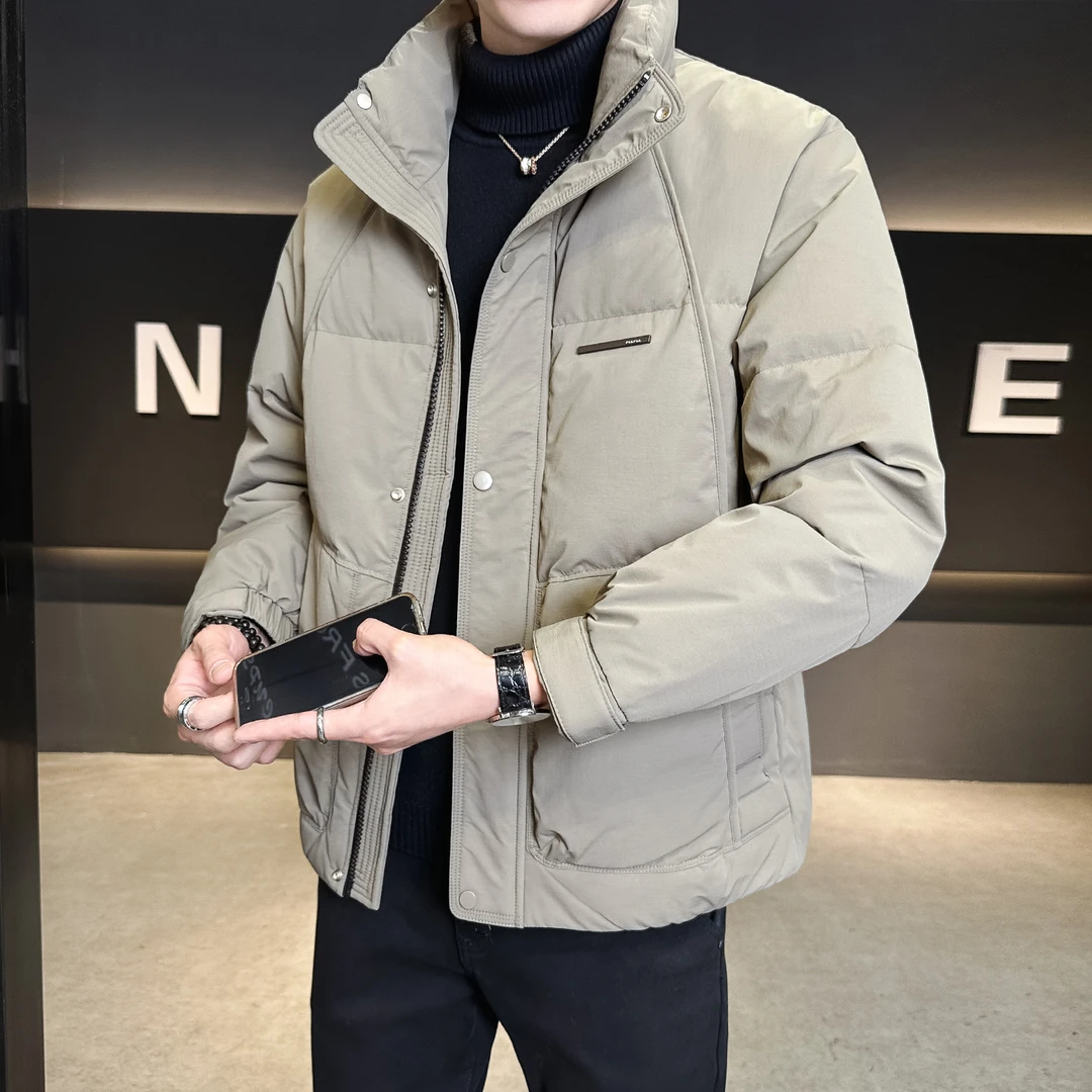 轻薄连帽羽绒服男士潮牌冬季韩版保暖上衣2025新款百搭痞帅外套