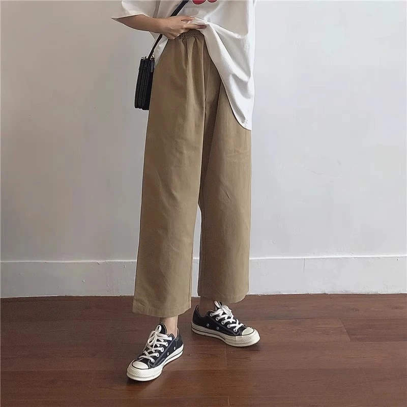 孕妇直筒裤春秋2025新款秋季宽松显瘦运动直筒阔腿裤九分休闲裤