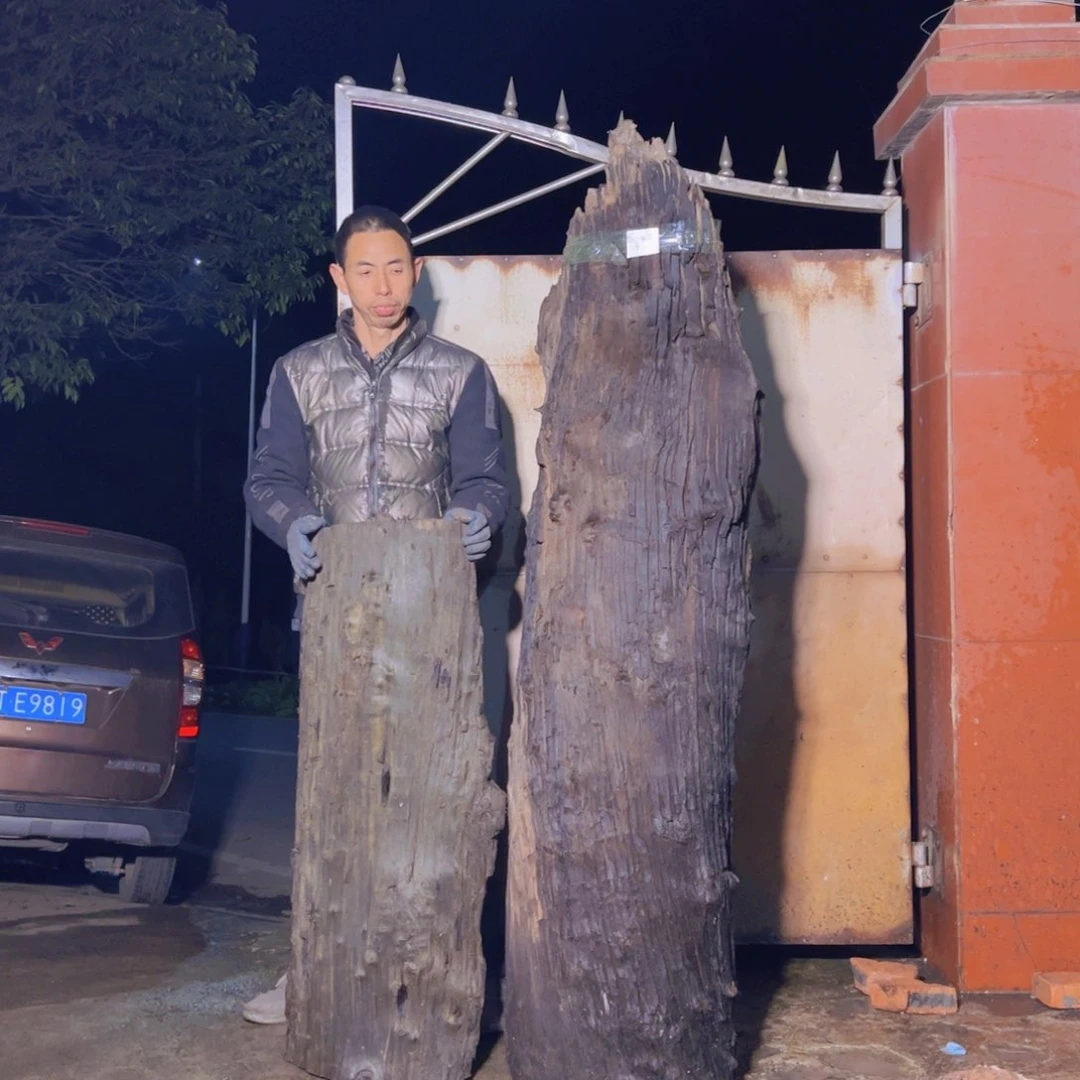 阴沉木再**励金丝楠木根雕摆件