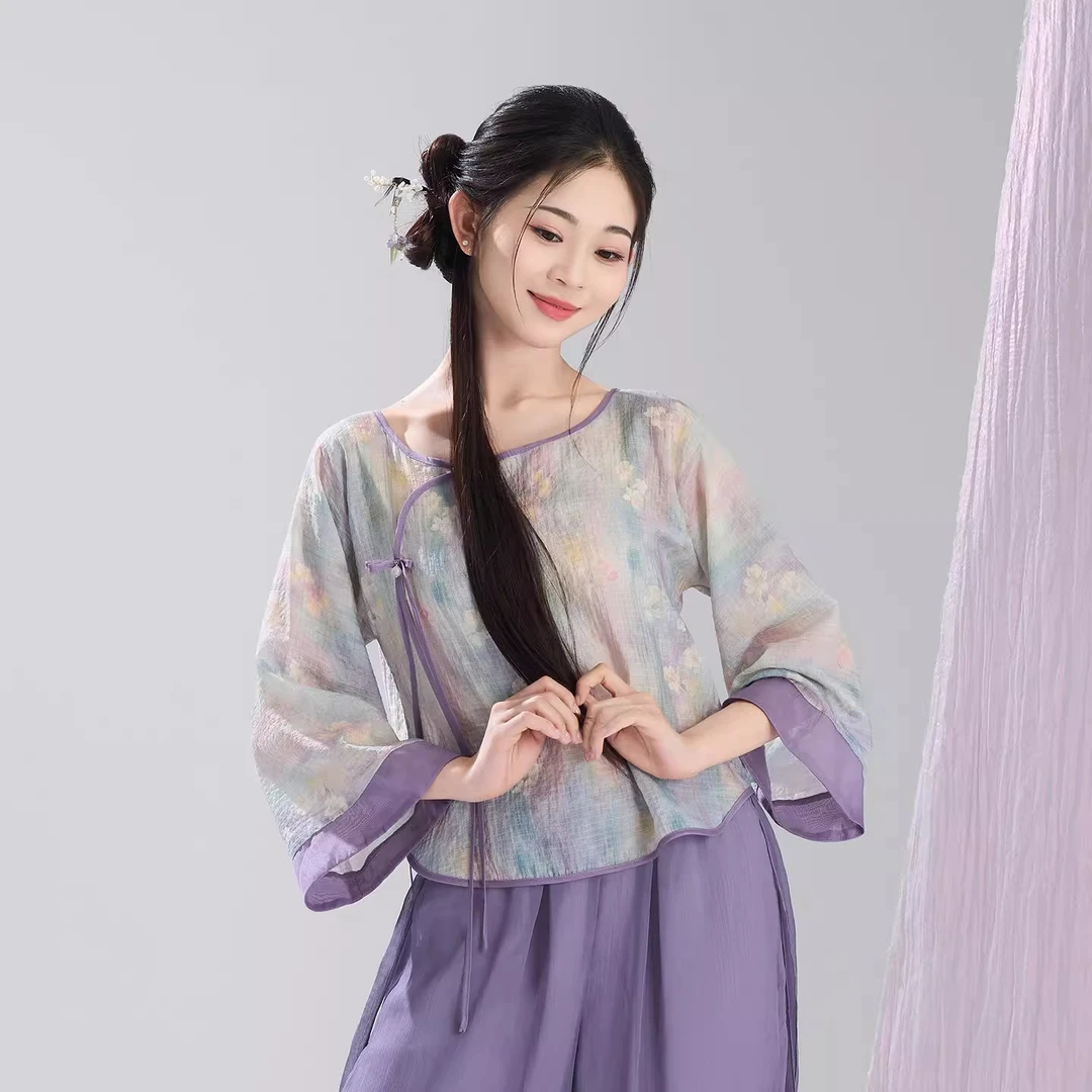 古典舞蹈服古风新款夏季可穿仙气民族舞中国舞飘逸纱衣演出舞台服