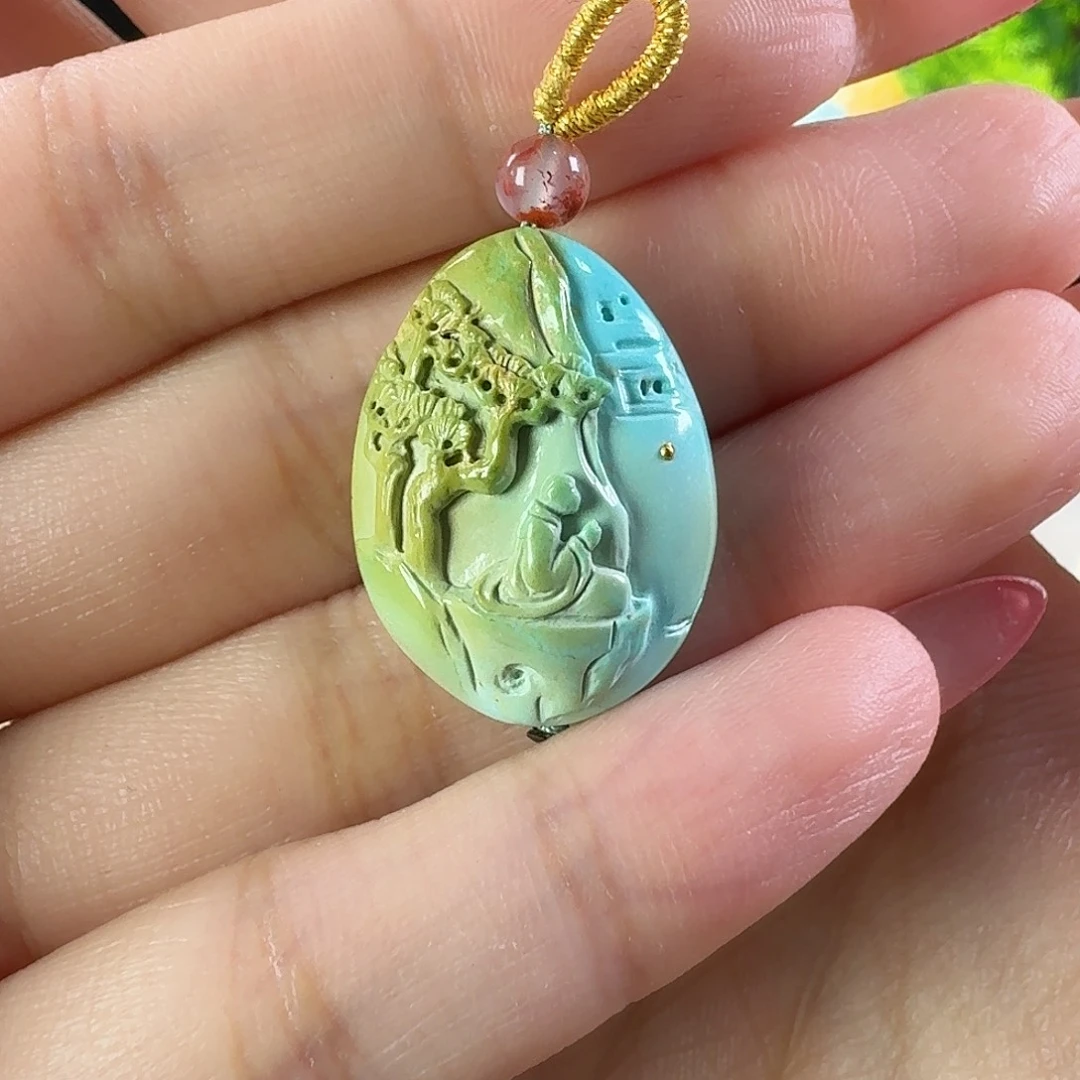 绿松石未镶嵌吊坠(不含链)