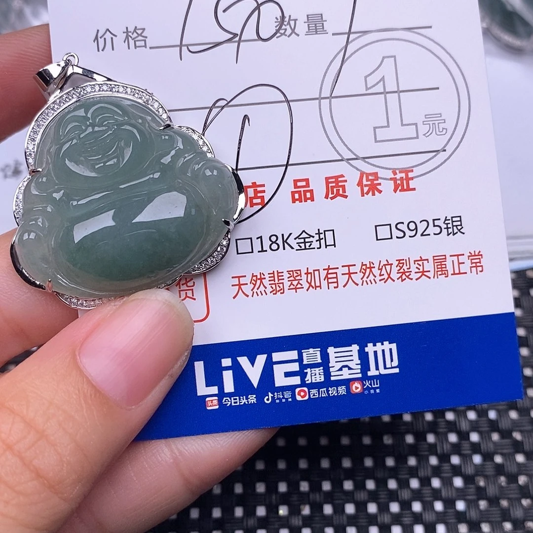 最***你翡翠银S925镶嵌颈饰