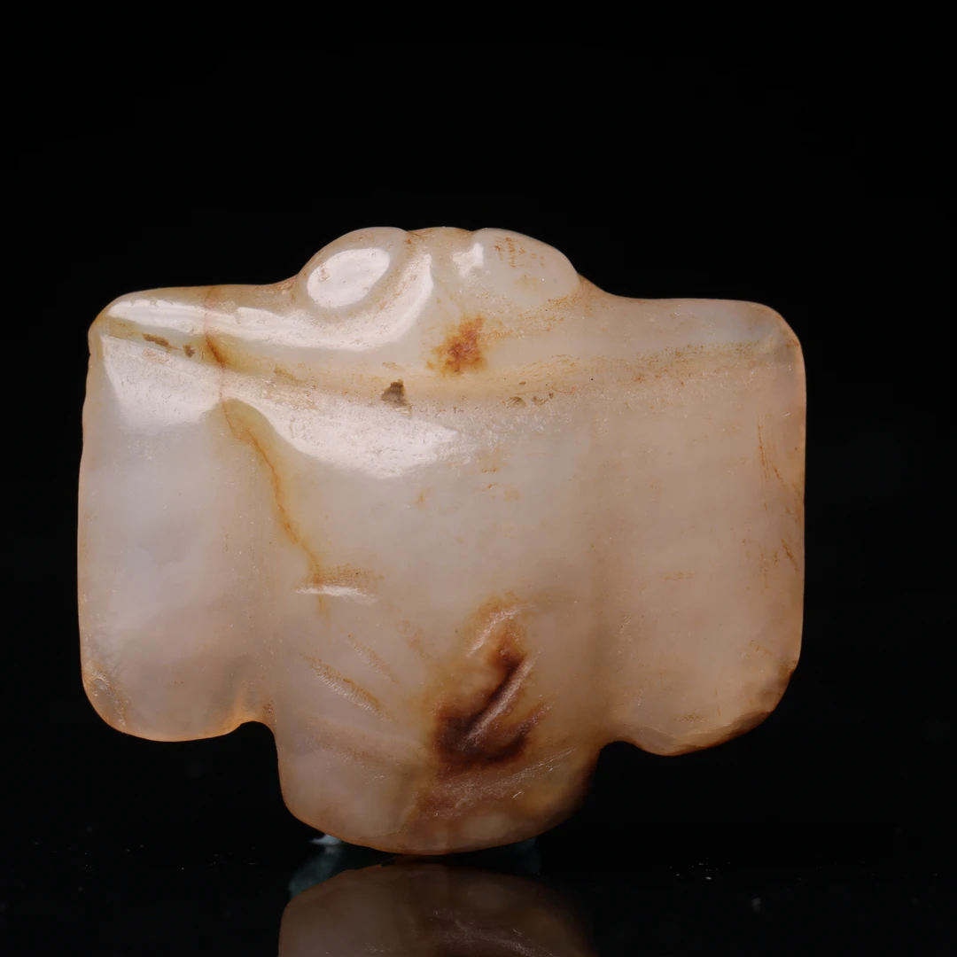 明代和田玉玉枭花件-LM