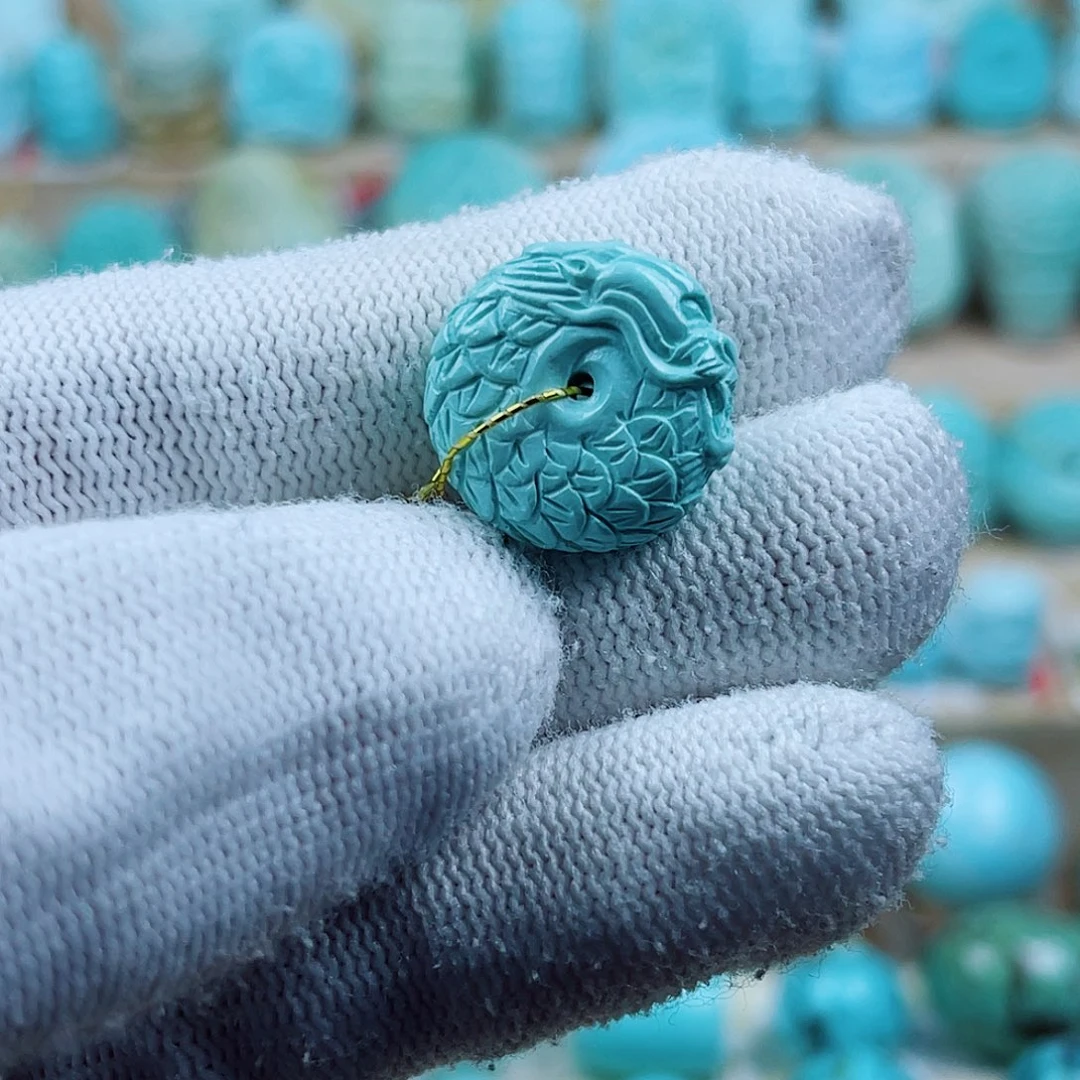 绿松石未镶嵌珠宝奇石配饰18❌7